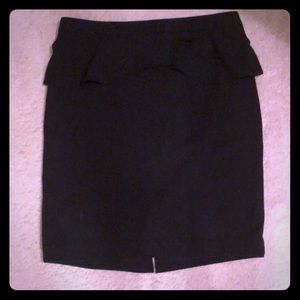 Express black peplum skirt